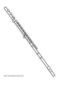 flutes clipart colouring page