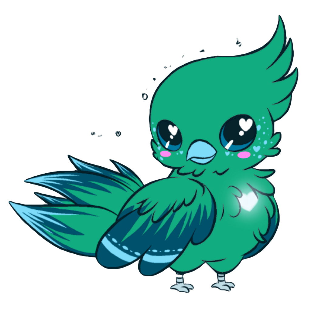 kawaii clipart bird