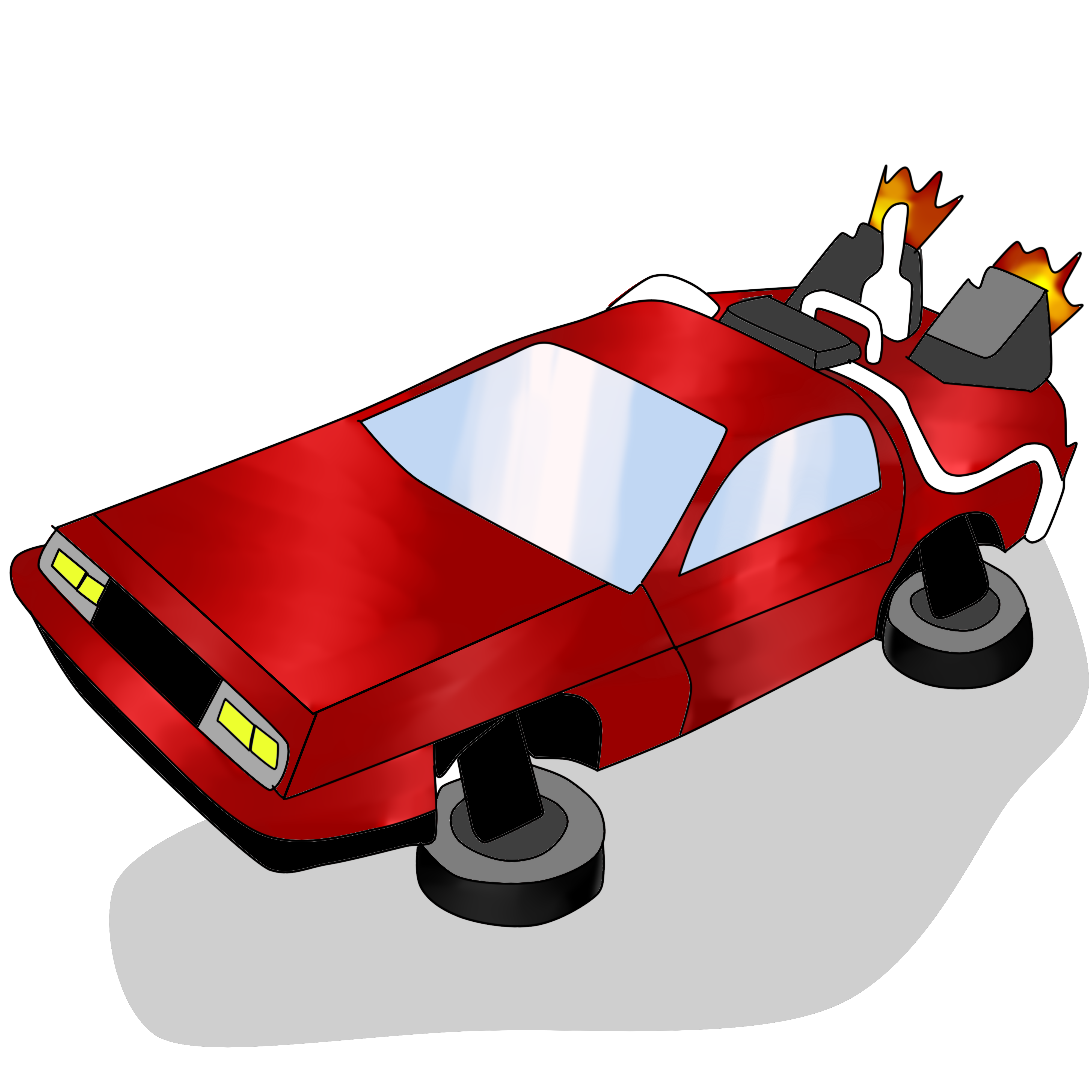 Flashback to the future. Flying clipart car