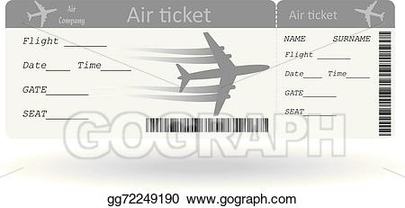 flying clipart flight ticket