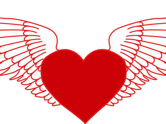 flying clipart heart
