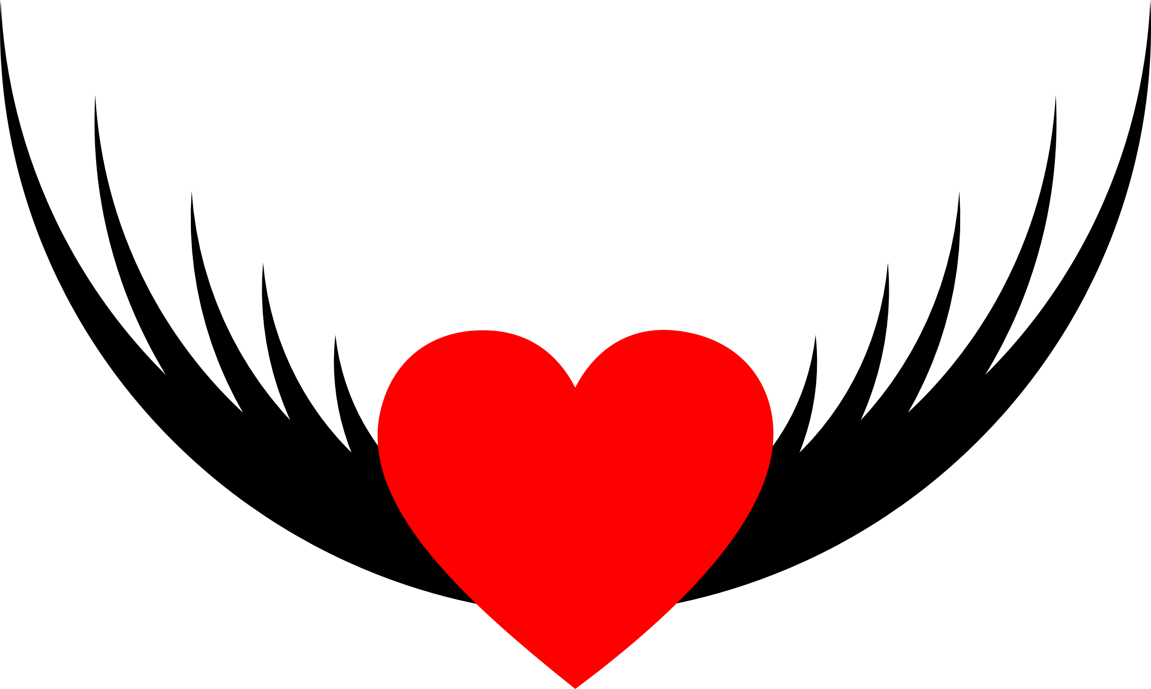 flying clipart heart