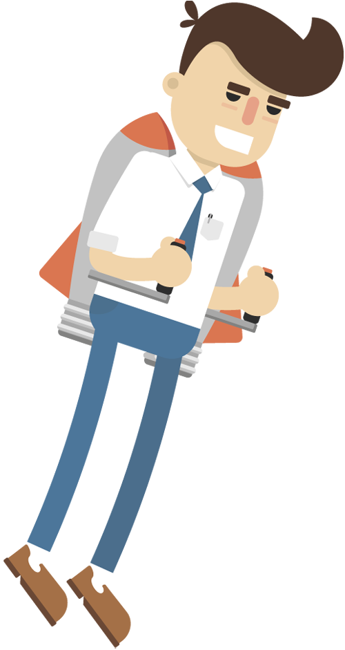 flying clipart person