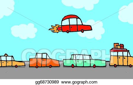 Flying clipart transport. Vector art car gets