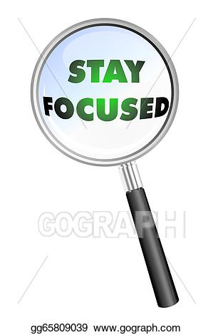 Focus clipart investigation. Stock illustration stay focused