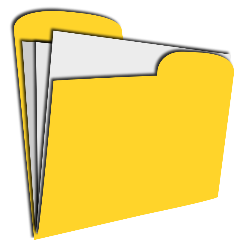 white clipart folder