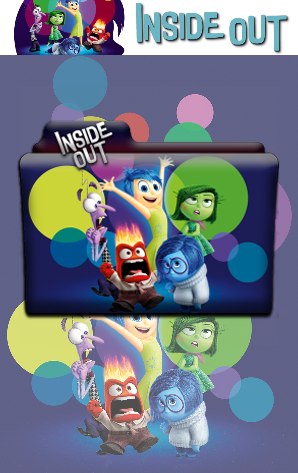 Folder clipart animated. Character icon inside out