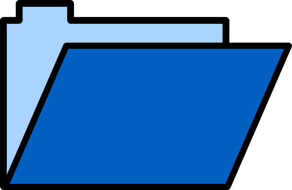 folder clipart blue folder