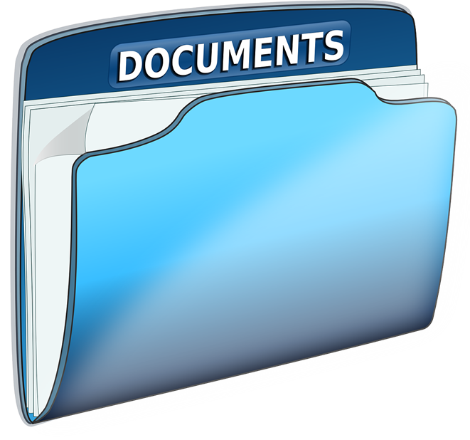 document clipart blue folder