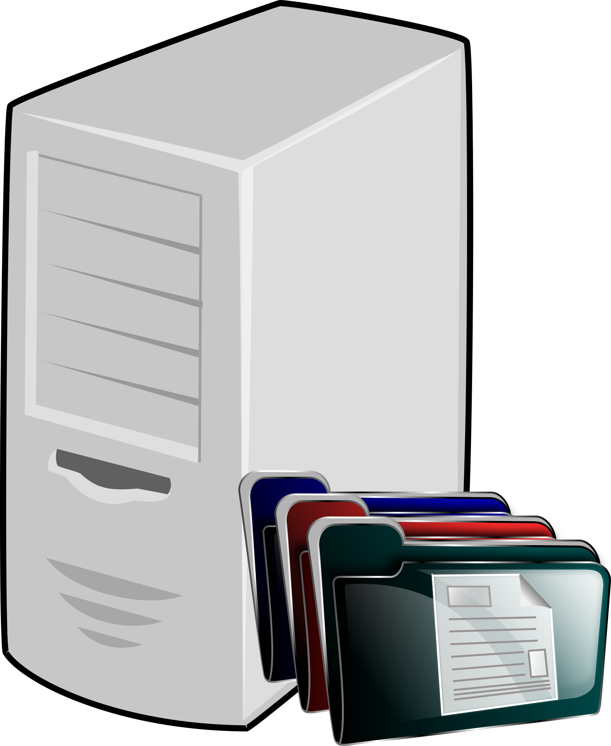 Folder clipart file management. Document server big image