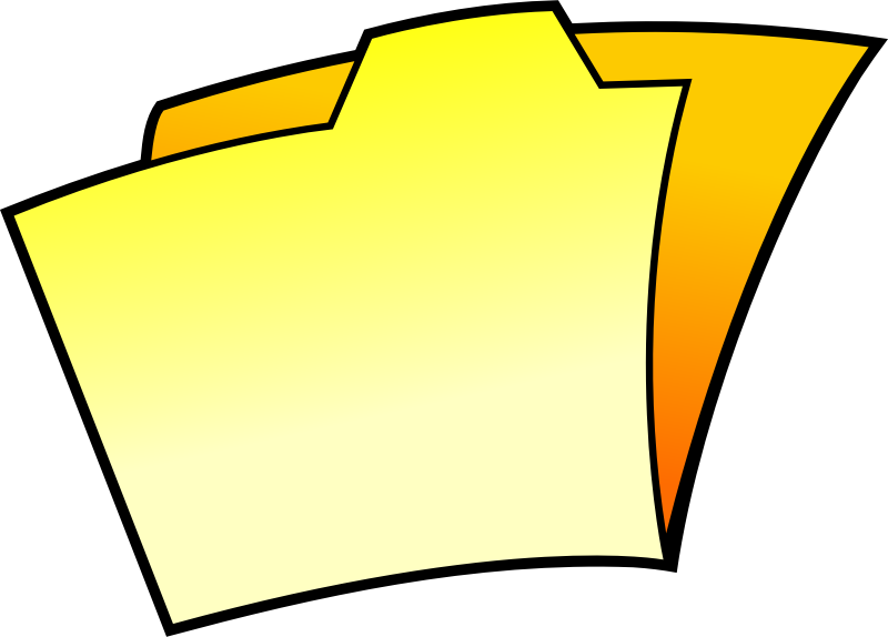 Yellow journalism free on. Folder clipart paper file