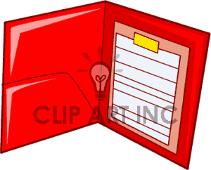 folder clipart red pocket