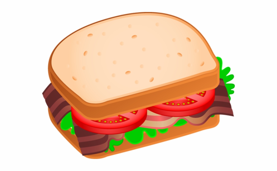 Bacon clip art transparent. Sandwich clipart food