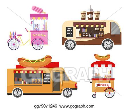 Food clipart transportation. Vector street and fast