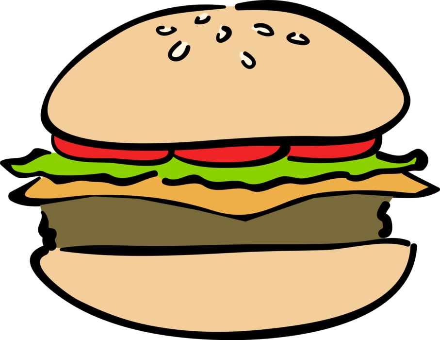 foods clipart hamburger