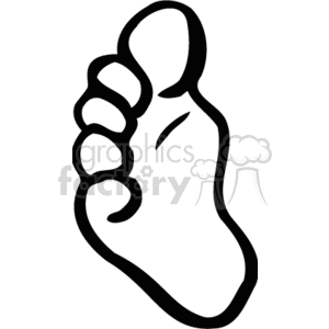 foot clipart bare foot