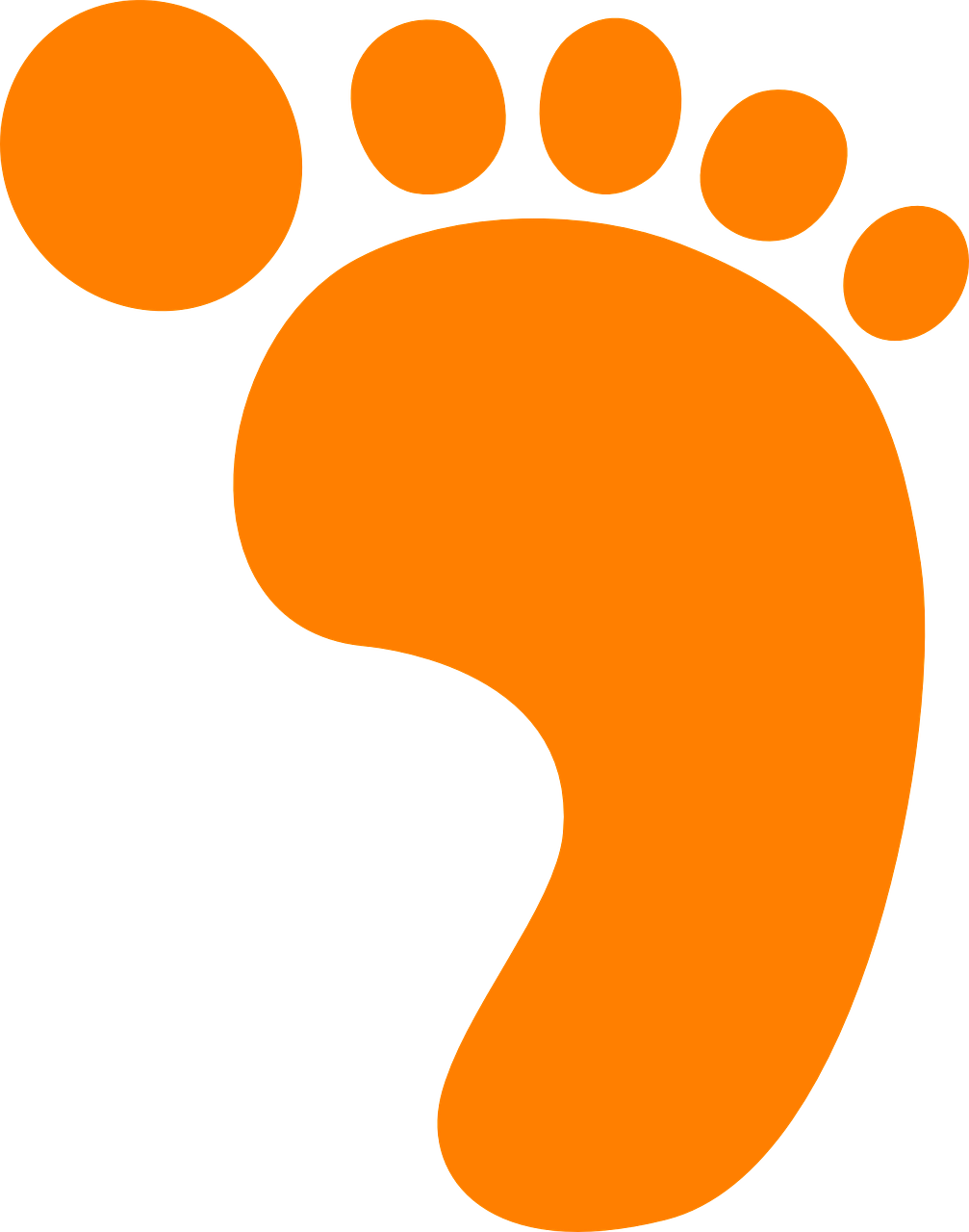Footprint clipart blank. Left foot barefoot png