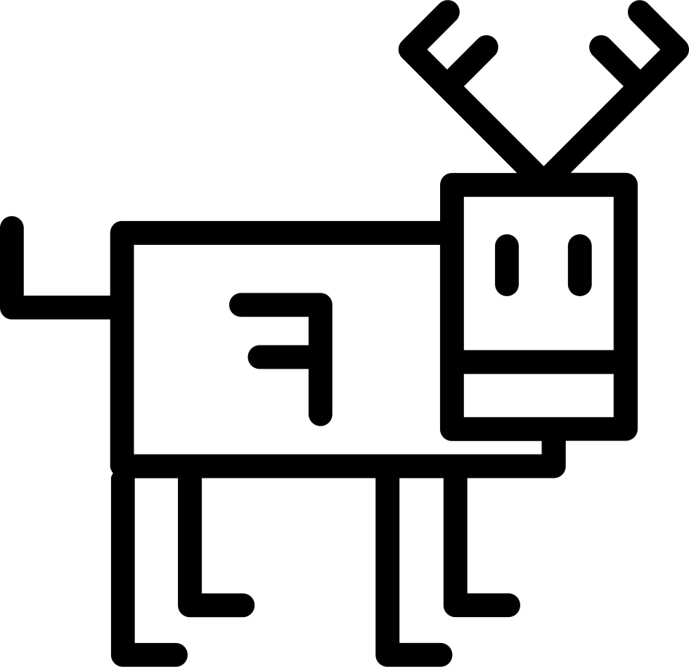 Cartoon outline svg png. Foot clipart reindeer