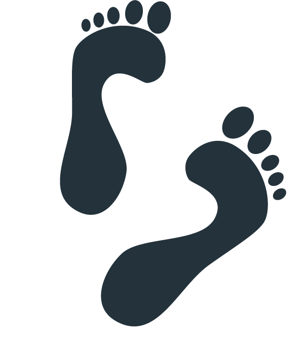 Where your feet take. Footsteps clipart journey