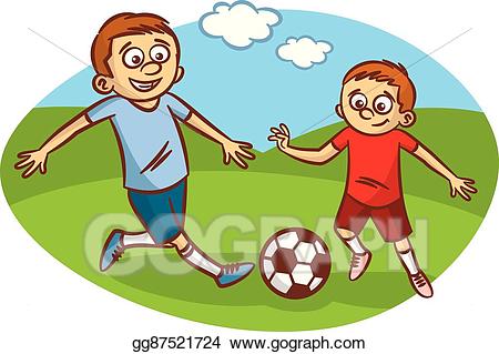 Vector art and son. Football clipart dad