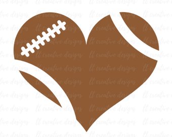football clipart heart