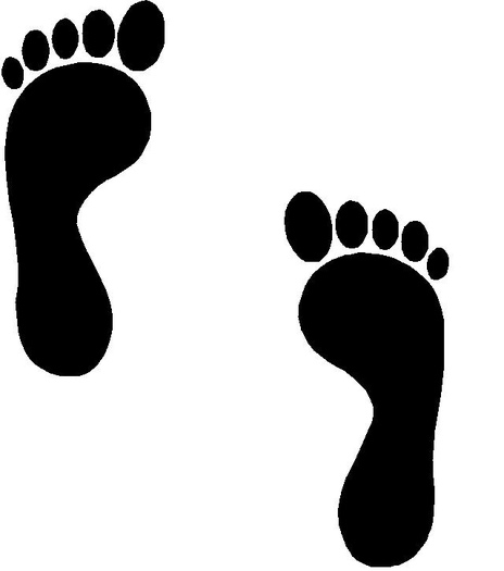 Free printable footprints download. Footsteps clipart small