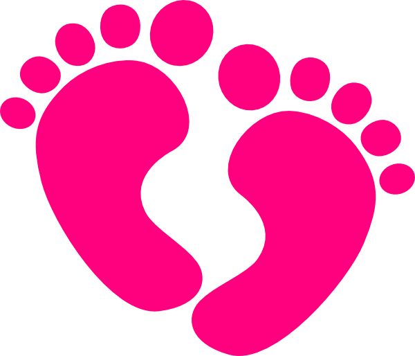 footprint clipart baby girl