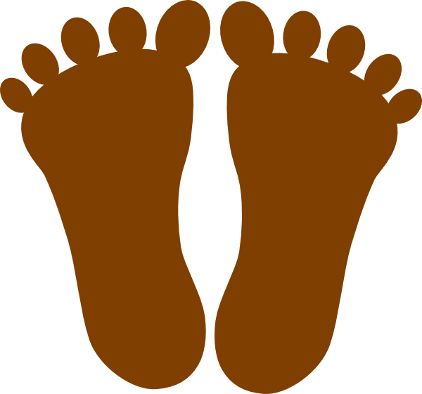 footprints clipart brown