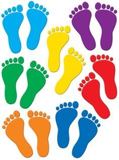 Free footprints cliparts download. Footprint clipart colored