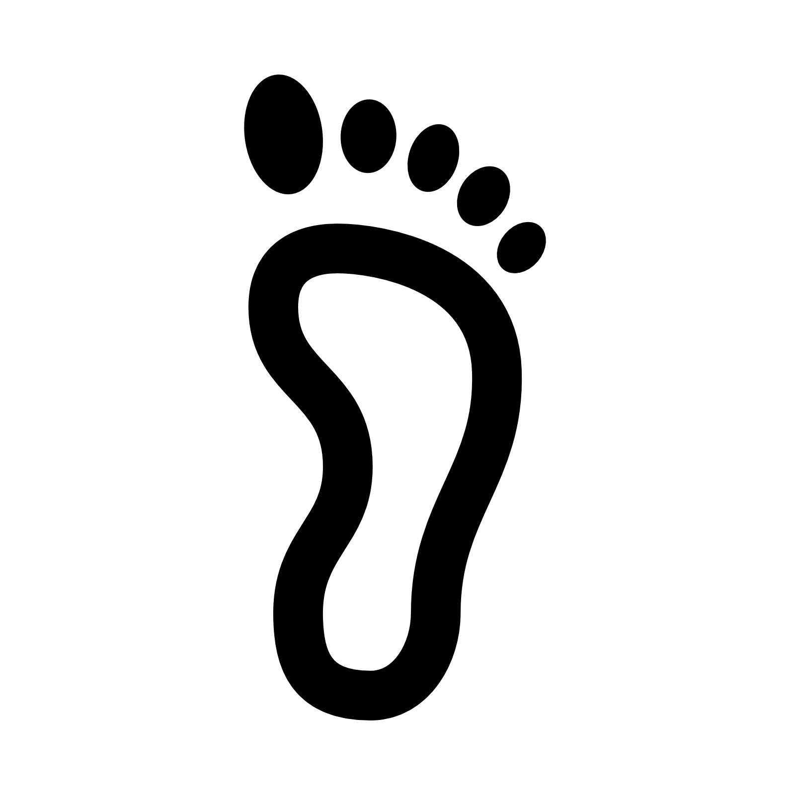 Footprint clipart cute. Barefoot free pnglogocoloring pages