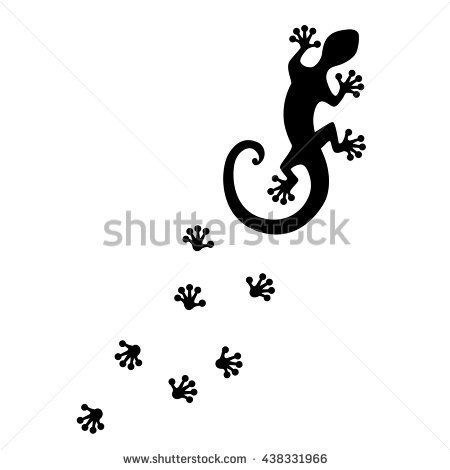 footprints clipart gecko
