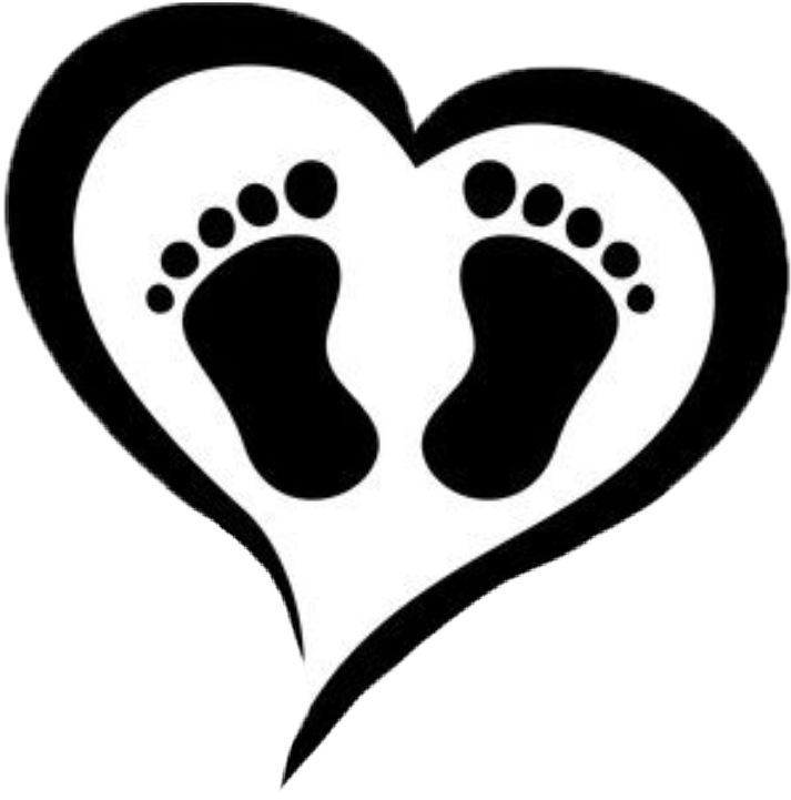 footprints clipart heart