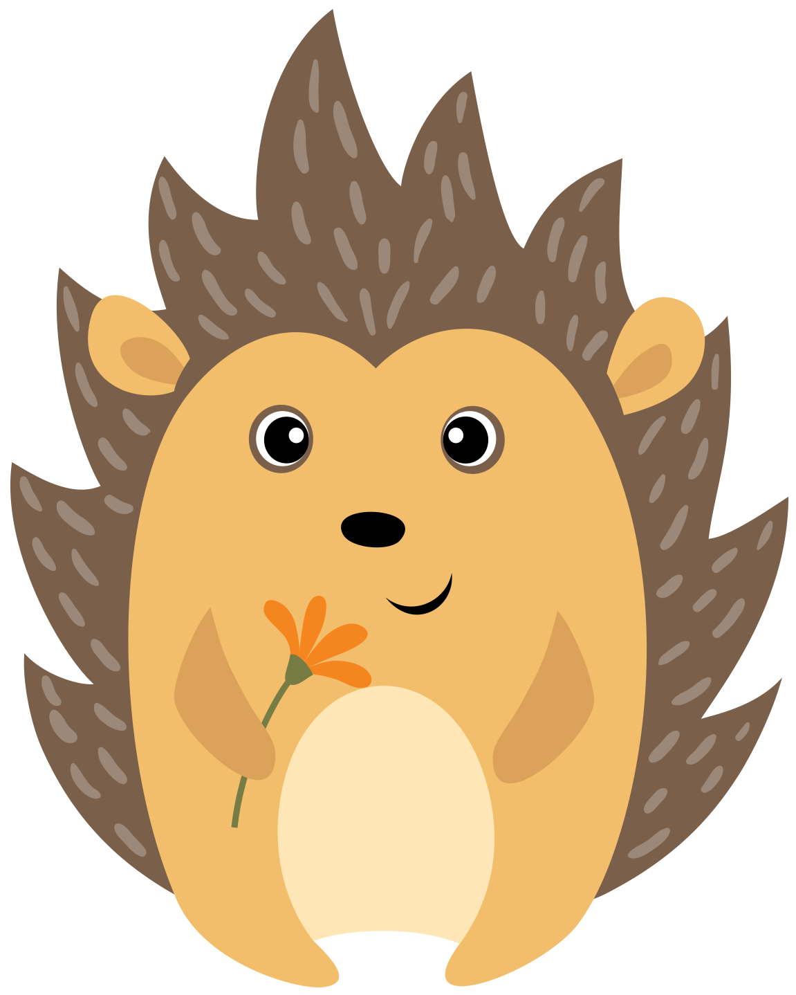 footprint clipart hedgehog