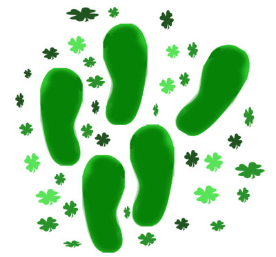 leprechaun clipart footprint