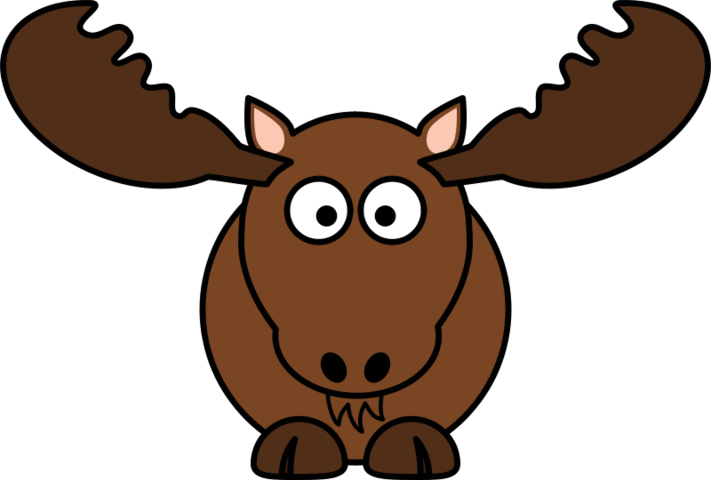 Free cartoon psd files. Woodland clipart moose