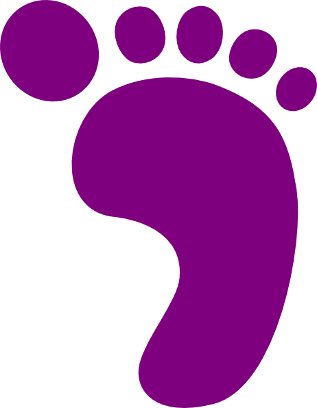 Footprint clipart purple. Right clip art at