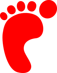 footsteps clipart red