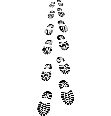 footprint clipart runner