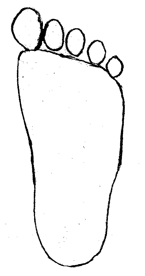footprints clipart sketch