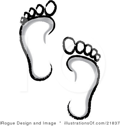 footprints clipart blank