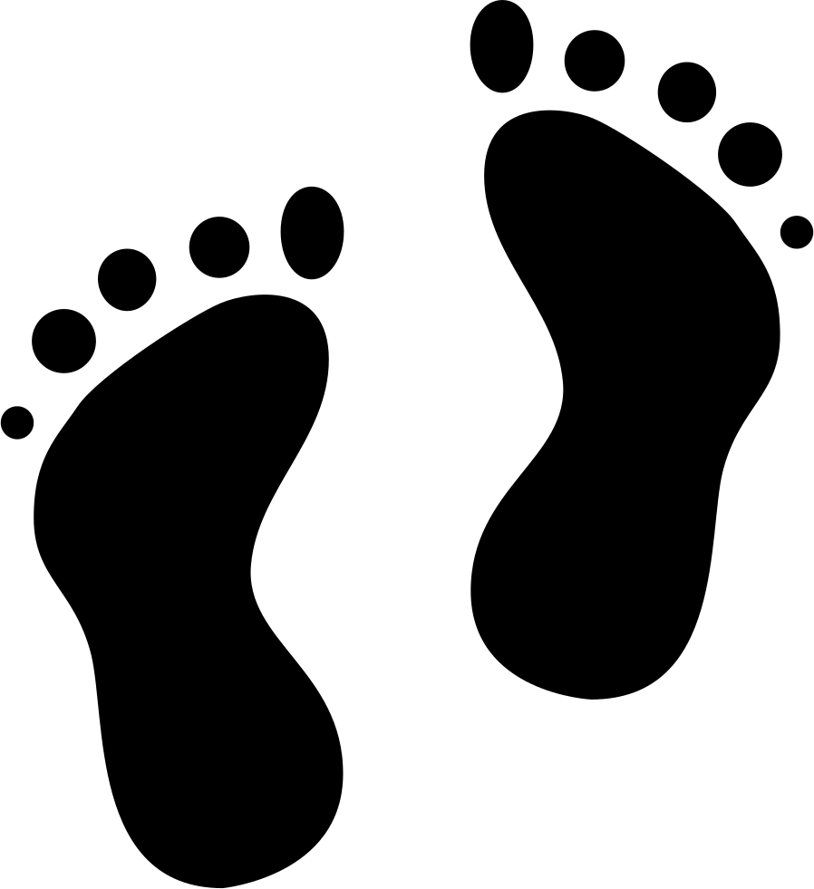 Footsteps left footprint