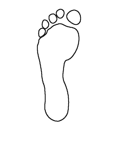 footprints clipart template