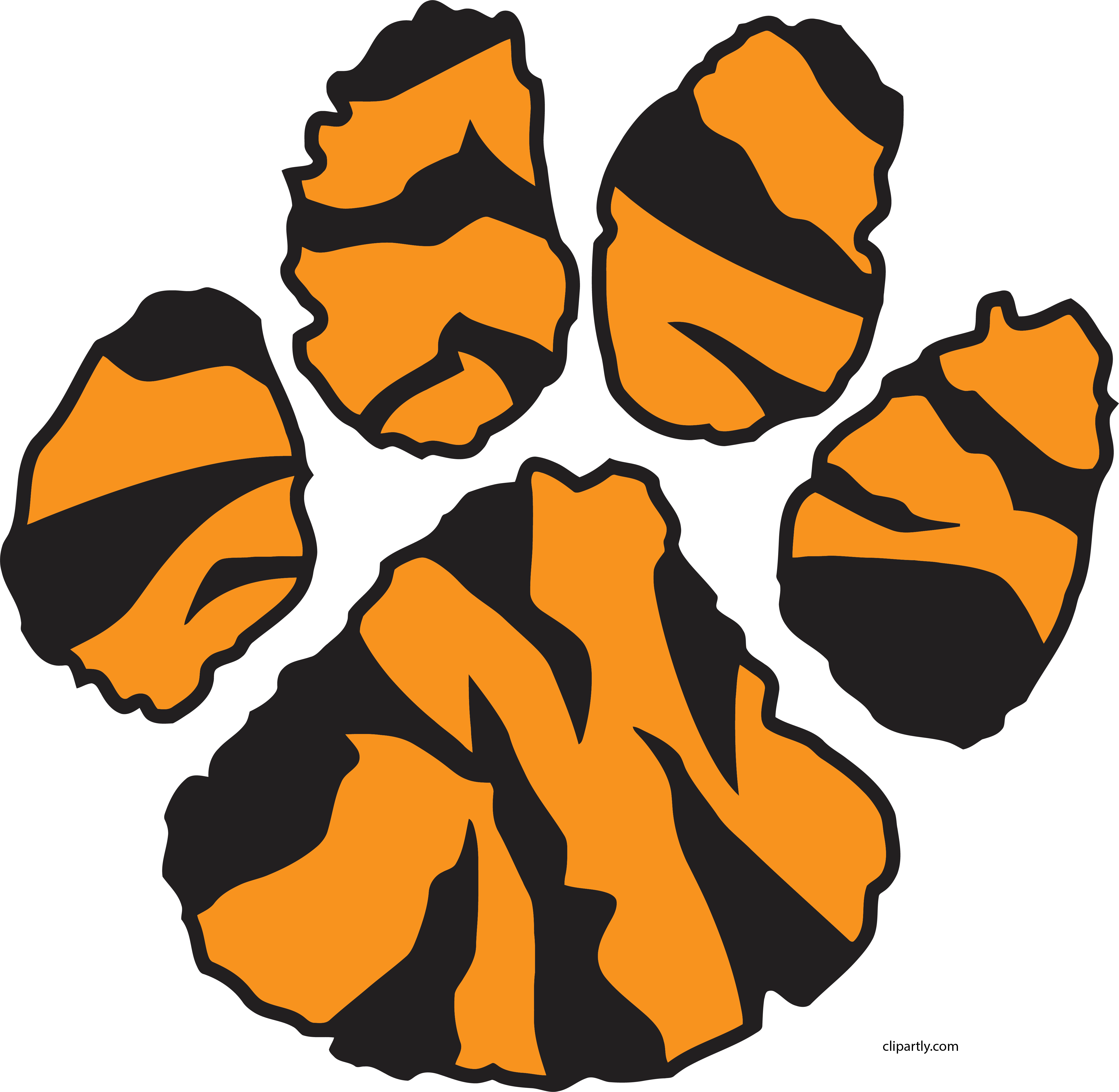 footprint clipart tiger