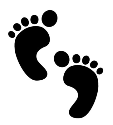 Footprint clipart sandal. Baby footprints free download