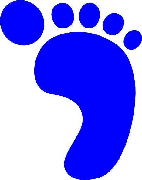 footprints clipart blue