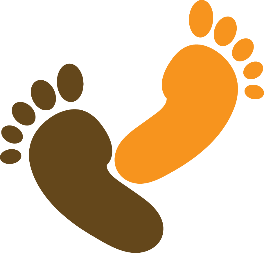 footprints clipart brown