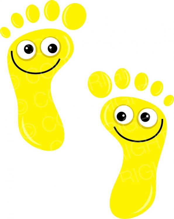 footprints clipart cartoon