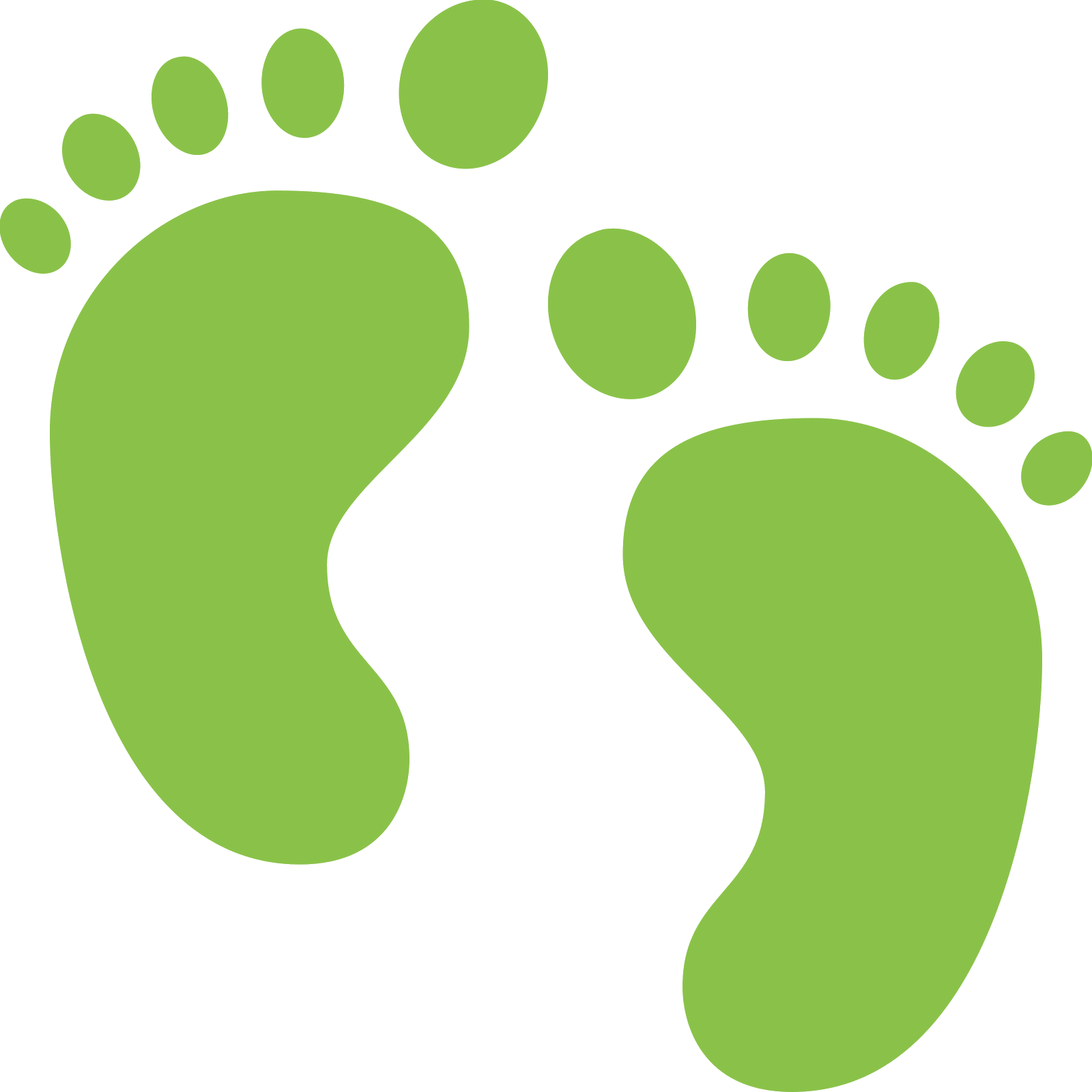 footprints clipart green footprint