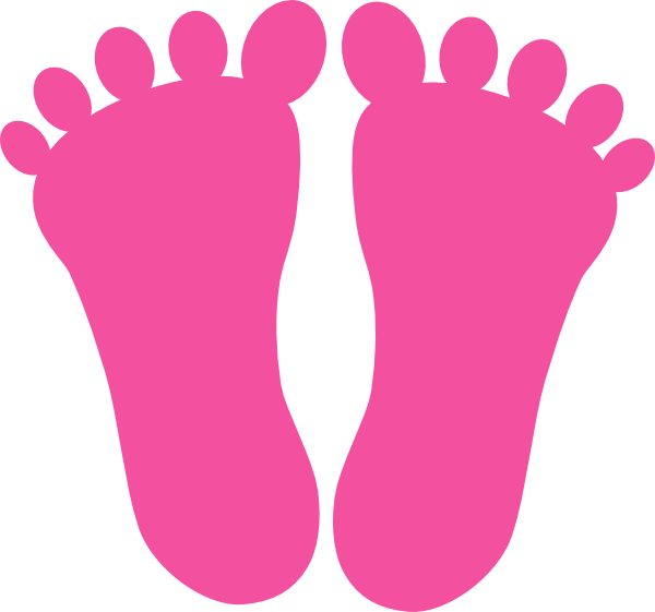 footprints clipart pink
