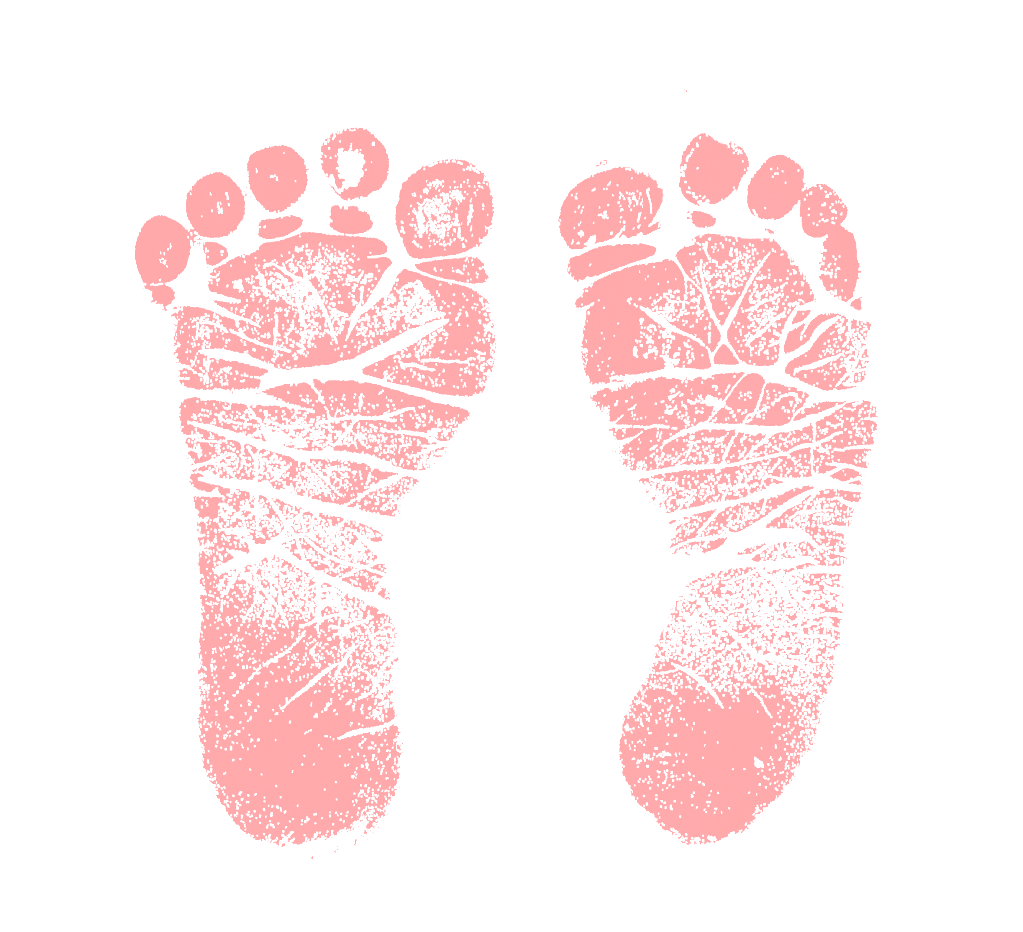 footprints clipart pink